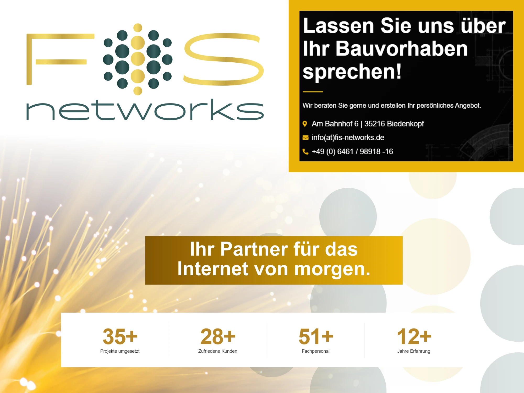 Elemente des Corporate Designs von FIS Networks