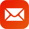 Orangenes Icon von Mails