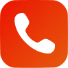Orangenes Icon von Telefonhörer